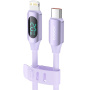 Toocki TQ-X55 кабел за зареждане и данни - USB-C към Lightning - 1 m - лилав