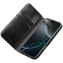 QIALINO кожен flip Калъф за iPhone 17 Pro Max / 18 Pro Max - черен