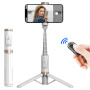 Q12 Bluetooth селфи стик с трипод за iPhone - бял