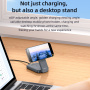 Yesido DS26 3-в-1 сгъваема магнитна безжична стойка с лампа за iPhone / Apple Watch / AirPods - 20W - сива