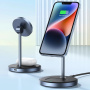 UGREEN 2в1 магнитен безжичен стенд за iPhone / AirPods - 20W - тъмно сив