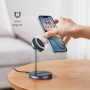 UGREEN 2в1 магнитен безжичен стенд за iPhone / AirPods - 20W - тъмно сив