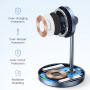UGREEN 2в1 магнитен безжичен стенд за iPhone / AirPods - 20W - тъмно сив