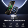 UGREEN Qi2 2-в-1 сгъваема магнитна безжична стойка за iPhone / AirPods - 15W - тъмно сива