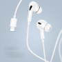 Слушалки USAMS US-SJ453 с Lightning конектор - бели