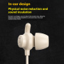 Слушалки WEKOME YB07 с Lightning конектор - бежови