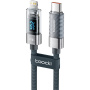 Toocki TQ-X36 кабел за зареждане и данни - USB-C към Lightning - 2 m - сив