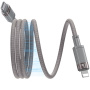 Yesido CA172L Магнитен кабел за зареждане и данни - USB-C към Lightning - 1 м - сиво-бежов