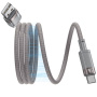 Yesido CA173 Магнитен кабел за зареждане и данни - USB-A към USB-C - 1 m - сиво-бежов