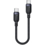 Yesido CA188 Плетен кабел за зареждане и данни - USB-C към USB-C - 30 см - черен