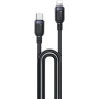 Yesido CA191 Плетен кабел за зареждане и данни - USB-C към Lightning - 2 m - черен