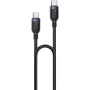 Yesido CA190 плетен кабел за зареждане и данни - USB-C към USB-C - 1,2 м - черен