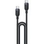 Yesido CA192 плетен кабел за зареждане и данни - USB-C към USB-C - 2 m - черен