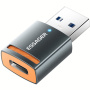ESSAGER адаптер за зареждане и данни - USB-C към USB-A - тъмно сив