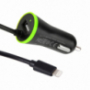 HAWEEL-зарядно за кола 2.1А-lightning-8pin-konektor-1.2м-черно
