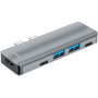 ENKAY 5-в-1 хъб - HDMI / 2x USB-C / 2x USB-A към 2x USB-C за MacBook - сив