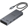UGREEN CM880 7-в-1 хъб - 2x HDMI / 3x USB-C / 2x USB-A към USB-C за MacBook - тъмно сив
