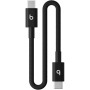 Beats Плетен кабел за зареждане и данни - USB-C към USB-C - 20 см - наситено черен
