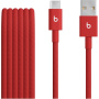 Beats Woven плетен кабел за зареждане и данни - USB-A към USB-C - 1,5 м - яркочервен