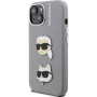 Karl Lagerfeld Grained K&CH Heads кейс за iPhone 15 - сив