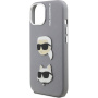 Karl Lagerfeld Grained K&CH Heads кейс за iPhone 15 - сив