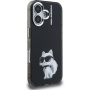 Karl Lagerfeld IML Aquarelle Choupette кейс за iPhone 16 - черен
