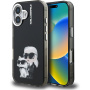 Karl Lagerfeld IML Aquarelle Karl and Choupette калъф за iPhone 16 - черен