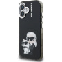 Karl Lagerfeld IML Aquarelle Karl and Choupette калъф за iPhone 16 - черен