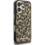 Karl Lagerfeld IML Leopard кейс с MagSafe за iPhone 16 - кафяв