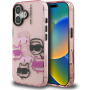 Karl Lagerfeld IML Multi K&CH Heads кейс за iPhone 16 - розов