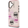 Karl Lagerfeld IML Multi K&CH Heads кейс за iPhone 16 - розов