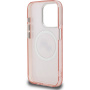 Karl Lagerfeld IML K&CH Heads Repeated Logo блестящ калъф с MagSafe за iPhone 15 Pro Max - розов