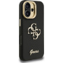 Guess Grained 4G Logo калъф със сгъваема стойка за iPhone 16 - черен