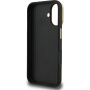 Guess Grained 4G Logo калъф със сгъваема стойка за iPhone 16 - черен