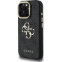 Guess 4G Metal Logo калъф с изскачаща стойка за iPhone 16 Pro Max - сив