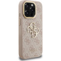 Guess 4G Metal Logo калъф с изскачаща стойка за iPhone 15 Pro Max - розов