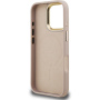 Guess 4G Strass Triangle Logo калъф със сгъваема стойка и MagSafe за iPhone 16 Pro Max - розов