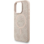 Калъф Guess 4G Colored Ring Strap с каишка и MagSafe за iPhone 16 Pro - розов