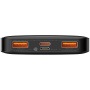 Baseus Bipow външна батерия с USB-C / 2x USB-A портове - 10 000 mAh - черна