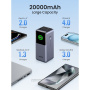UGREEN Nexode 130W powerbank със 2x USB-C / USB-A порта - 20 000 mAh - сива