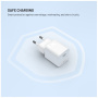 FIXED Mini GaN комплект адаптер с USB-C порт и USB-C към USB-C кабел - 20W - 1,2 m - бял
