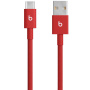 Beats Woven плетен кабел за зареждане и данни - USB-A към USB-C - 1,5 м - яркочервен