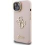 Калъф Guess Grained 4G Logo със сгъваема стойка за iPhone 13 - розов