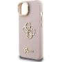 Калъф Guess Grained 4G Logo със сгъваема стойка за iPhone 13 - розов
