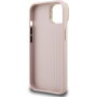 Калъф Guess Grained 4G Logo със сгъваема стойка за iPhone 13 - розов