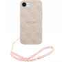 Guess 4G Colored Ring Strap калъф с каишка и MagSafe за iPhone 16e / 17e - розов