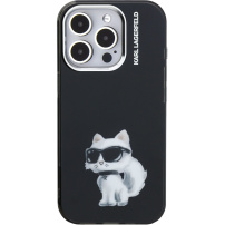 Karl Lagerfeld IML Aquarelle Choupette кейс за iPhone 16 Pro Max - черен