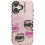 Karl Lagerfeld IML Multi K&CH Heads кейс за iPhone 16 - розов
