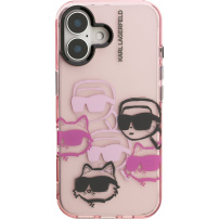 Karl Lagerfeld IML Multi K&CH Heads кейс за iPhone 16 - розов