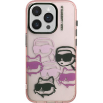 Karl Lagerfeld IML Multi K&CH Heads калъф за iPhone 16 Pro Max - розов